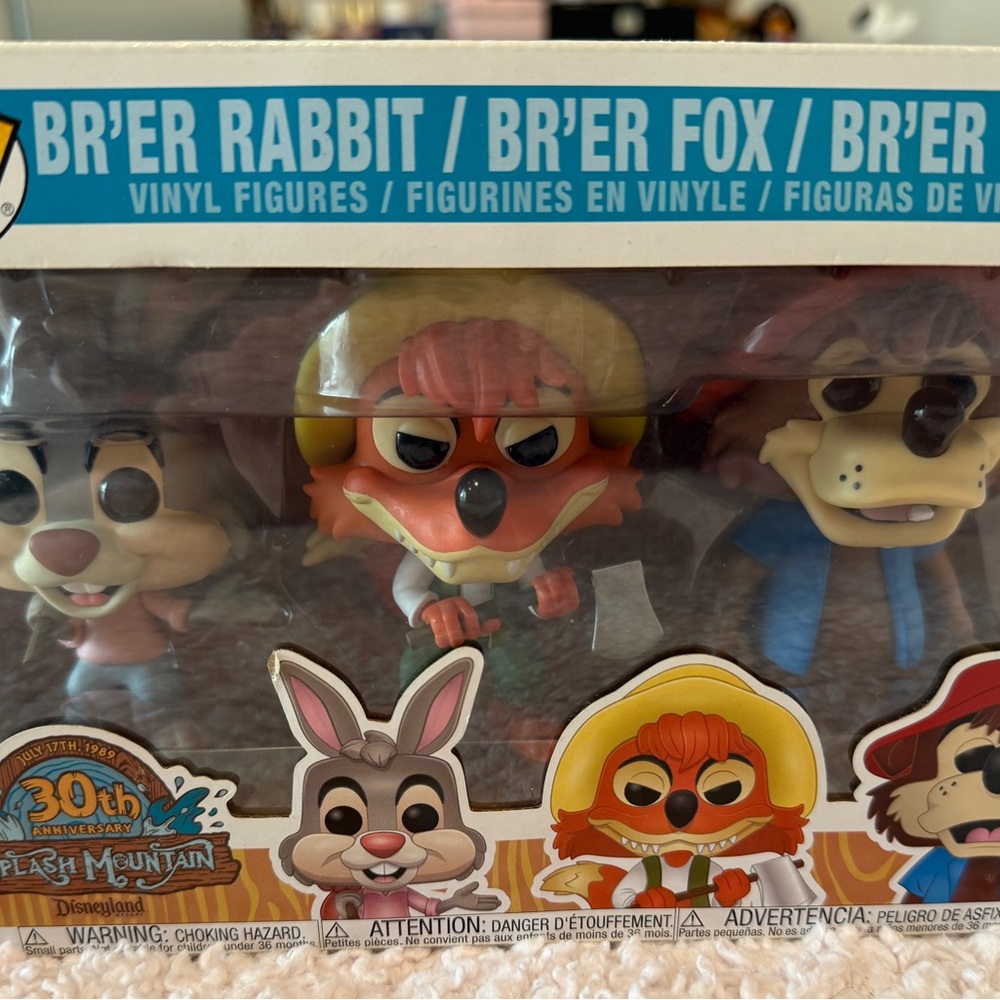Disney’s Splash Mountain 30th Anniversary Figurine Pack- Br’er Rabbit, Fox, Bear